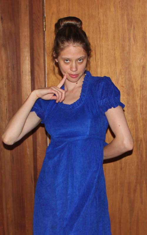 Blue Velveteen Gown